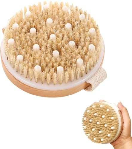 Heyumybit Dry Brushing Body Brush,Lymphatic Drainage Brush,Bath Brush,Exfoliating for Massage,Remove Dead Skin and Cellulite,Improves Circulation