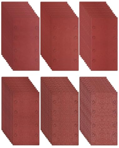 Schleifpapier 93x185mm Schleifblätter für Schwingschleifer Körnung 240/320/400(30 Stück)