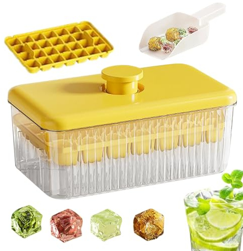 Tray with Lid, Covered Tray for Freezer with Easy Removal, Tools for Making Ice Cubes for Cocktails, Wine, Fruits and Kitchen Accessories