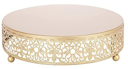 NIDONE Gold Cake Stand Metal Cupcake Display Stand Glossy Metallic Finish Holder For Wedding Birthday Afternoon Tea M 9.8 In, Cupcake