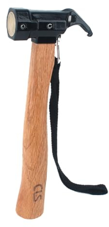 Angoily Mehrzweck Hammer Mit Quadratischem Design Multifunktionaler Zelthammer Für Outdoor Camping Zähes Messing Werkzeug Für Nagelziehen Holzarbeiten Seilschneiden Und Notfallevakuierung