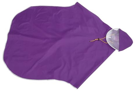 SUPVOX Windproof Mens Bike Rain Poncho Raincoat for Cycling Mobility Scooter Cover Lightweight Tear Resistant Oxford Cloth Unisex Purple