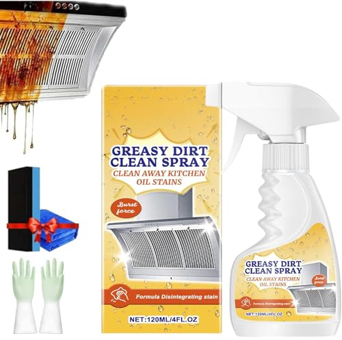 Greasy Dirt Clean Spray, Multifunctional Powerful Kitchen Foam Cleaner, Rotateepic Foam Cleaner, Heavy Oil Stain Cleaner Kitchen for Oven, Stove, Range Hood (1pc)
