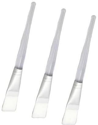 Gogogmee 3pezzi Pennello per Maschera Viso Trasparente Pennello Applicatore per Bacchetta di Cristallo per Applicazione Viso o Fai da Te