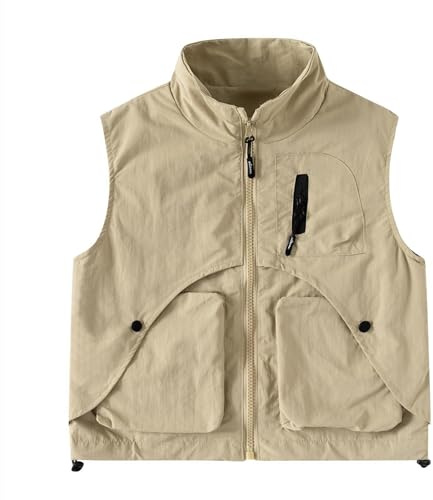 Kids Cargo Vests 2-12Y, Outdoor Explorer Gilets Role Play Park Ranger Paleontologist Zookeeper Costume Great Backyard Safari Travel Wear Gift For Adventure