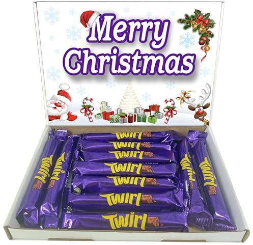 Christmas Chocolate Gift - Letterbox Gift Bouquet Hamper Box (Compatible with CADBURY TWIRL)