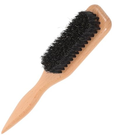 TOPBATHY Bartbürste für Männer mit Weichen Borsten Holzgriff für Gesichtshaarpflege Bartkamm mit Farbverlauf zum Entwirren und Stylen Des Bartes