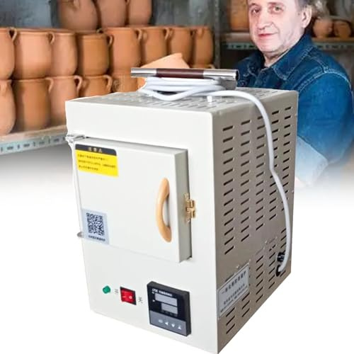 Forno elettrico da laboratorio di piccole dimensioni, fibra ceramica multifunzionale, forno ad alta temperatura integrato controllato da programma (1,5 kW/100-1000 °C, differenza di temperatura: 1