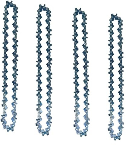 Guide-chaîne de 6 pouces, 1/4 po, scie électrique, 36 nœuds, 18 couteaux, remplacement mini-chaînes tronçonneuse en acier, outil jardinage(Chain4 Pcs)