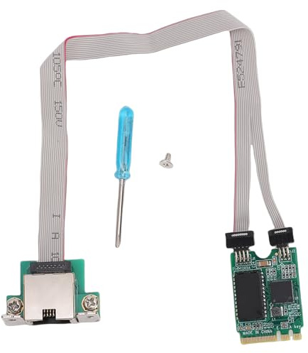 Yanmis Tarjeta de Red Gigabit Ethernet M.2 A+E Key 2,5G, Tarjeta de Control Industrial de Puerto RJ45 de 1000M y 100Mbps para Wins XP Vista 7 8 10 11