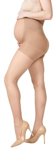 MeMoi Women's Light Support Maternity Tights with Extra Large Waist