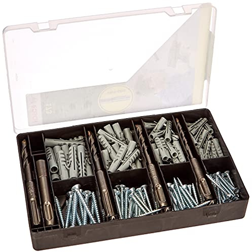 Bosch Home and Garden 173-teiliges SDS-plus-Befestigungs-Set, Beton, 2607017163