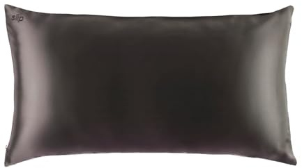 Slip King Silk Pillowcase, Charcoal - Slipsilk Pure Mulberry 22 Momme 100% Silk Pillow Case - Anti-Aging Anti-Sleep Crease Anti-Bed Head