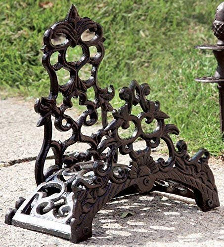 linoows Rustikaler Schlauchhalter, Gartenschlauch Wandhalter im Antik Stil, Gusseisen