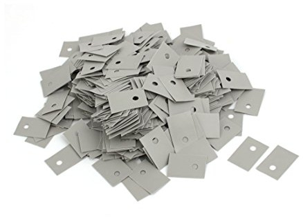 Sourcingmap® Plastikbeutel Silikon thermische Kühlkörper Isolator Pads 19 mmx13mmx0.3 mm grau für TO-220 -