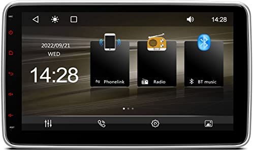 XTRONS Universal Double Din Car Stereo, 10.1 IPS Rotatable Touch Screen Car Bluetooth Radio Player, Car Head Unit Built-in DSP Car Auto Play Android Auto Support Full RCA In/Out