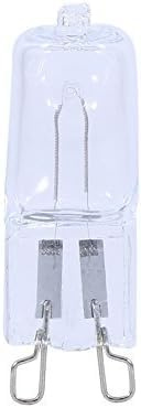 Zerodis Halogen Glühlampen 10Pcs G9 40W 100% Dimmable JD Art Halogen Haus Griff Glühlampe Transparentes Glas LED Birnen Energiesparlampen Lumen Stiftsockel Halogenstiftsockel mit UV filter 220V
