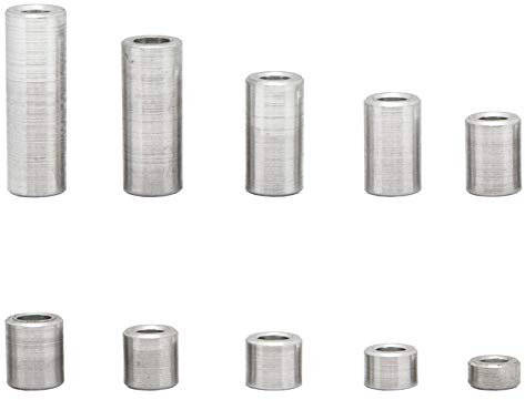 OPIOL QUALITY® Distanzhülsen M3 (Ø Innen: 3,2 mm; Ø Außen: 6 mm; Länge: 3 mm) aus Aluminium (4 Stück) Abstandshalter Abstandshülsen Distanzbuchsen Aluhülse Abstandsbuchsen