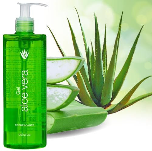 Gel de aloe vera de 390 ml, con extracto de manzanilla, dermatológicamente probado, cuidado hidratante para piel y cabello