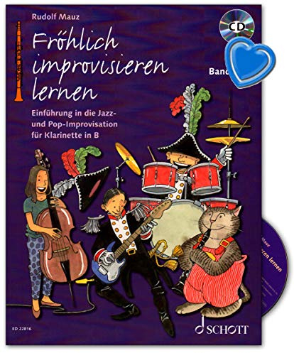 Fröhlich improvisieren lernen Band 1 - eine Einführung in die Jazz- und Pop-Improvisation speziell für Klassiker - Lehrgang mit CD und Notenklammer