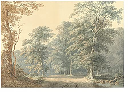 Papier peint panoramique XXL Vallée Bucolique 400 x 280cm Vert | Revêtement Mural, Tapisserie, Panneau Mural Décoratif | Pour salon, chambre, entrée Facile à poser et à enlever