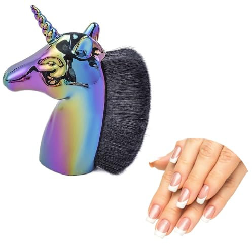Unicorn Makeup Brush For Nail Art, Powder Foundation, Blush, Contour, Manicure, Rainbow Horse Big Brush For Face & Hands (Green)