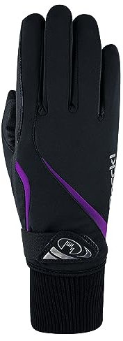 Roeckl Sports Reithandschuh WISMAR, Turnier Winter Handschuh, Schwarz/Lila 7.5