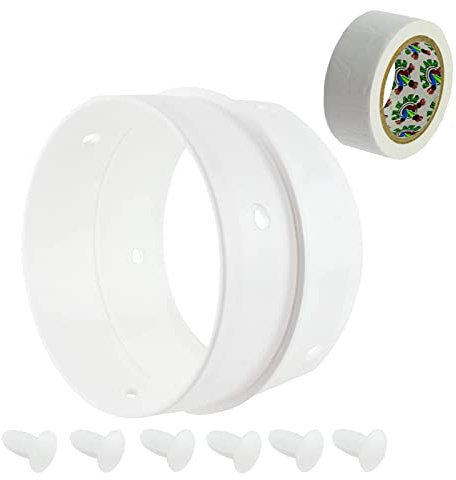 SPARES2GO Vent Hose Pipe Extension Clip Connector Adapter compatible with Miele Tumble Dryer + Sealing Tape