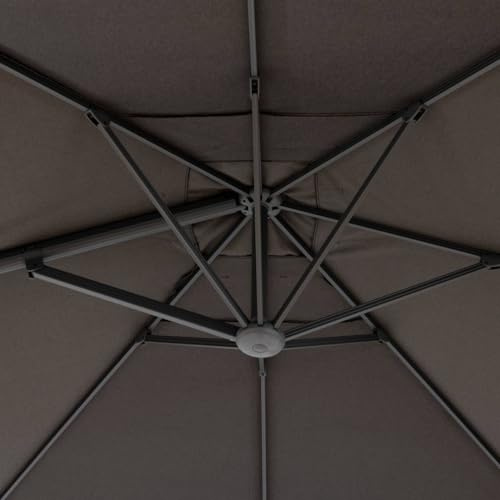 Hespéride - Toile de Parasol Droit galys Platine 4x3m en polyacrylique