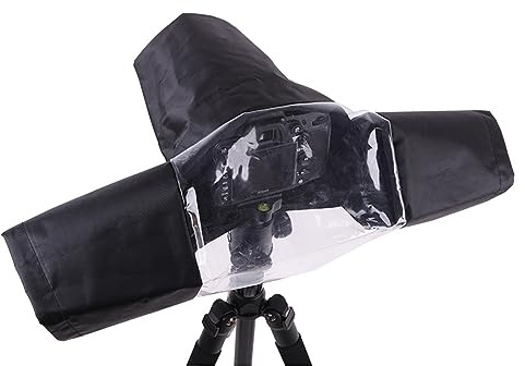 EULAPGOE Kamera Regenschutzhülle, Wasserdicht Regenschutzhaube Kamera Rain Cover Schutz für Digitale Spiegelreflexkameras mit Einem Objektiv Bis 22 cm Länge