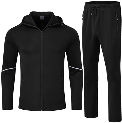donhobo Herren Jogging Anzug Trainingsanzug Sportanzug Sporthose Gym Tracksuit Atmungsaktiv Sweatshirt Jogginghose Casual Hausanzug