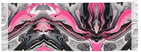 idubi Künstlerischer Schal, Rosa, abstrakt, Grau, Marmor, für Männer und Frauen, Kaschmir-Schal, Winterschal, weich, klassisch, warm, Schwarz, Einheitsgröße, Schwarz, One size