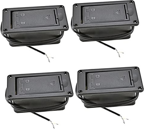 Gadpiparty 4pièces Boîtier De Batterie Plastique pour Guitare Et Basse Active Remplacement Pratique pour Alimentation Accessoire Léger Et pour Musiciens Et Groupes
