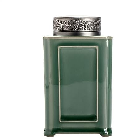 KaTiak Tea caddy,Ceramic Tea Caddy Chinese Celadon Tea Canister Ceramic Tea Warehouse Household Puerh Tea Sealed Storage Jar