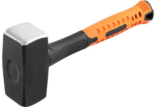 TAICHEUT 3lb Club Hammer, 1.5kg Sledge Lump Hammer with Non-Slip Ergonomic Grip for Home Decoration Industrial Woodworking Operations