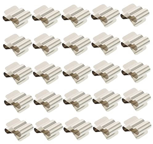 JECOMPRIS 60 Stück Edelstahl 301 Doppeldraht Kabelclips Für Photovoltaik Solarpanel Kabelclips Mit Glatten Kanten Kabelklemmen Zur Sicheren Kabelführung