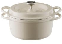 Vermicular Oven Pot | Non-Toxic Enameled Cast Iron Pot | 14cm (0.9 Qt) | Oven-safe | Induction-compatible | Dutch Oven | Made in Japan | Serves 1 | Natural Beige