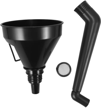 Imbuto per Olio Motore Tubo, PP e PE Nero per Auto e Moto | Strumento Portatile e Flessibile, per Rifornimento e Rapidi, Soluzione Pratica per Emergenze