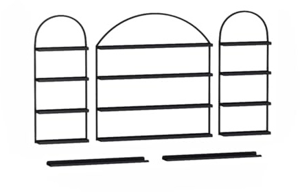UPJAKS 5 Pack en métal de Vernis à Ongles Rack Mur à 4 Niveaux de Vernis à Ongles Fer Organisateur de Vernis à Ongles Makeuvrages à lèvres Perfuge de Parfum étagère Murale