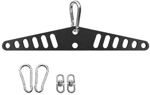 Pulley System Adaptor Plate | Workout Pulley System Adaptor Plate Spreader, Multifunctional Multi-Hole Pulldown Machine Connector with 3 Carabiners for Fitness Home Exercise