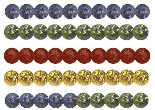 Colorful Glass Marble, Handmade Mixed Colored Decoration, Glass Small Planet Marble for Aquarium, Vases, Fish Tank, Unique Decorative Orbs for Home Decor, 1.6cm