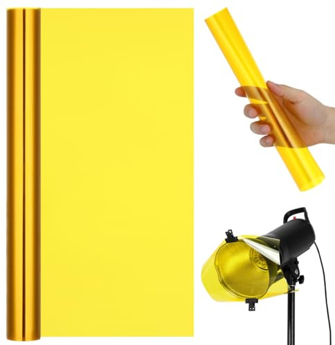 ERINGOGO Pellicola colorata per filtro della luce a LED, autoadesiva, per fotografia, lampade stroboscopiche, luce calda, per la correzione della luce e l'illuminazione atmosferica