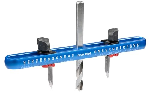 ENT 94000 - Cortador circular de 30 a 150 mm de diámetro – Cortador de agujeros ajustable para madera, MDF y aglomerado | Recortes circulares precisos y discos circulares | Cuchillas HW, broca