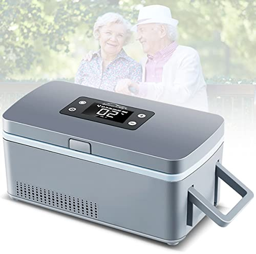 Frigorifero per insulina, refrigeratore per insulina, contenitore refrigerato portatile per medicinali intelligenti, ricaricabile per auto, case, esterni - Mini frigorifero per medicinali pe