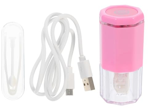 Pulitore Elettrico Rotante per Lenti, Set 1, Abs Rosa | Portatile, Cavo USB Incluso, Uso Quotidiano e Ufficio, Rimuove Impurità Proteiche
