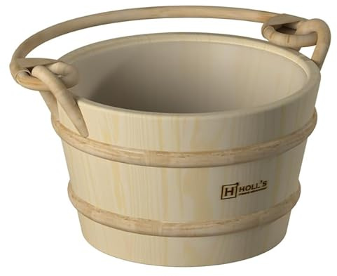 HOLL'S Seau en Bois pour Sauna - 4L