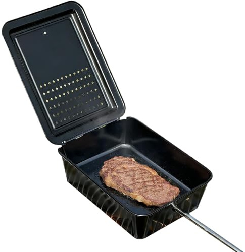 Générique Popcorn Pan for Camping, Non-stick Folding Pan - Popcorn Maker for Campfire with Long Handle - for Picnic Hiking Travel Cooking Outdoor Cooking BBQ Noodles