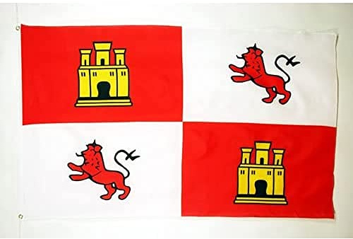 AZ FLAG - Drapeau Espagne Royal - 150x90 cm - Drapeau Espagnol 100% Polyester Avec Oeillets Métalliques Intégrés - Pavillon 110 g