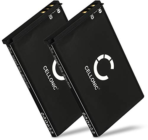 CELLONIC, Akku kompatibel mit Siemens Gigaset SL910, Gigaset SL910A, Gigaset SL910H (1050mAh, 3.7V) 2X Ersatzakku V30145-K1310K-X447,V30145-K1310K-X447-0-HY,V30145-K1310-X447