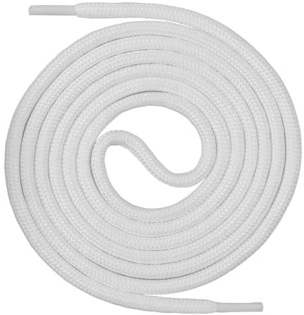 Mount Swiss Skosnören runda ø 4,5 mm I premium skosnören slitstarka av slitstark polyester för vandringsskor, arbetsskor, berg- och vandringsskor I Shoe-Laces längder 70–220 cm, Vit, 100 cm / ø 4,5mm